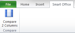 Smart Compare 2 Columns - Microsoft Excel Menu